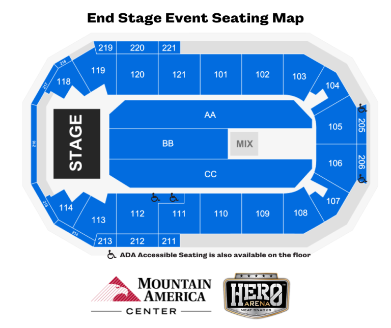Seating Map New Mountain America Center